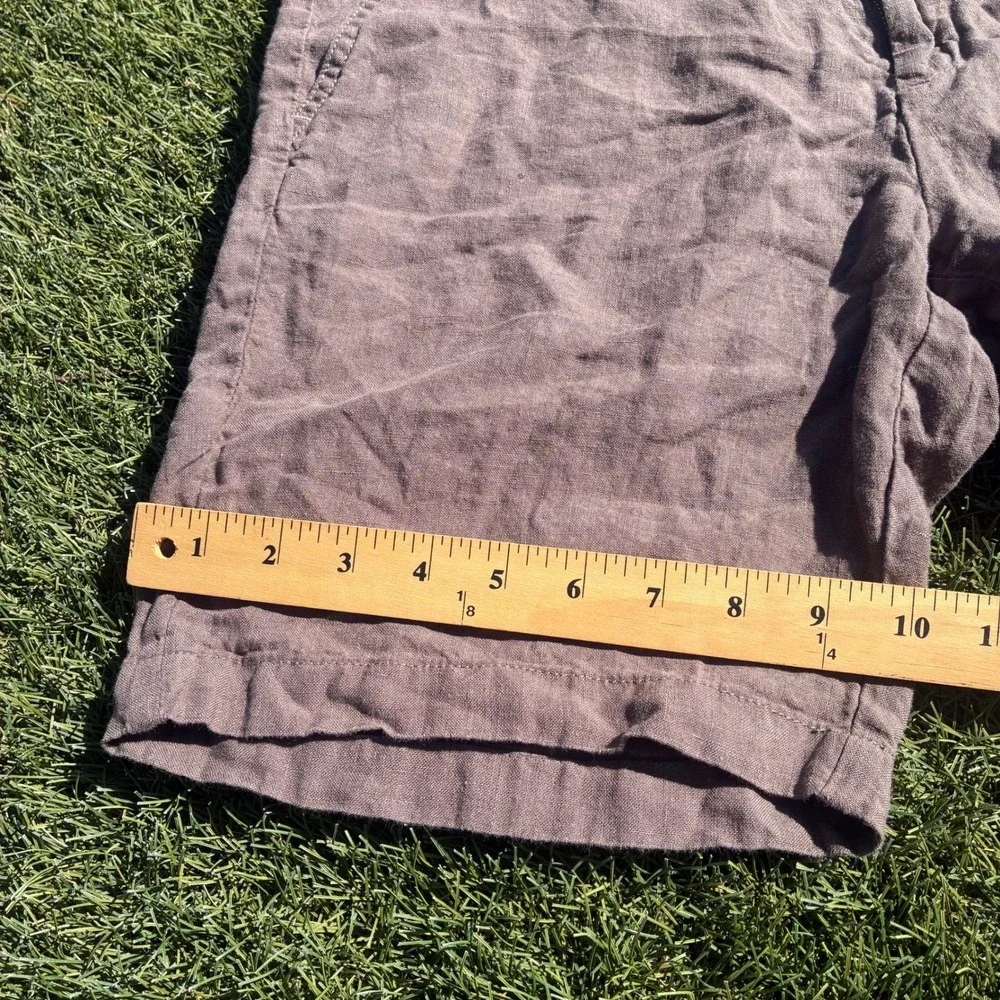 Porter & Ash 100% Linen Shorts Mens Size 33 Premium Breathable Beige Khaki